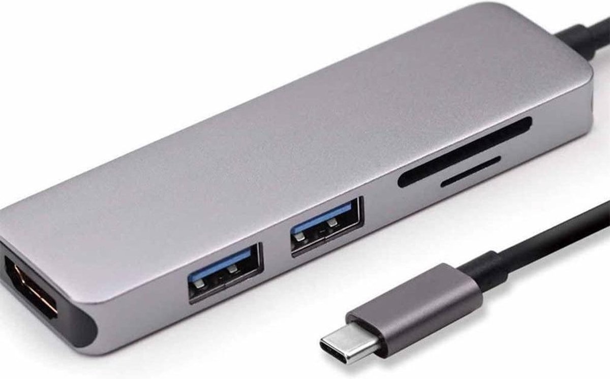 Hub USB C 5-en-1 - USB-C - USB 3.0 - SD et MIcro SD