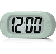 JAP AP17 réveil digital - Réveil robuste - Avec fonction snooze et éclairage - Boîtier protecteur en caoutchouc - Vert Pastel