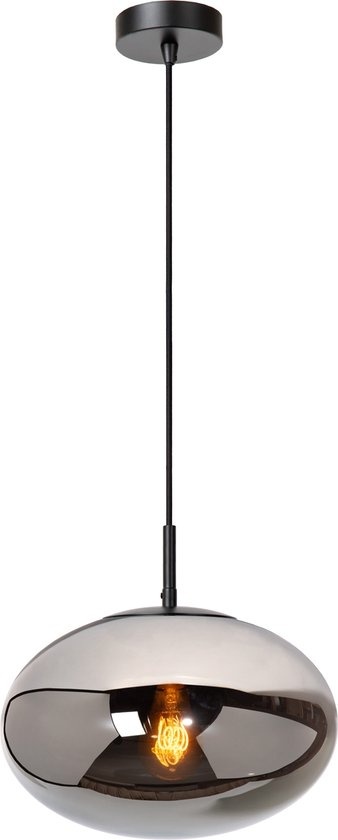 Lucide ELEGANCE - Lampe suspendue - Ø 30 cm - 1xE27 - Fumé