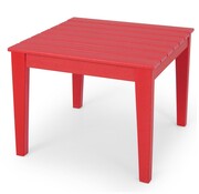 Coast Coast Square table pour enfants table de jeu résistante aux intempéries rouge 64,5 cm x 64,5 cm