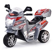 Coast Coast Kinder-Motorrad 6 V Moto électrique avec musique et phares pour enfants gris