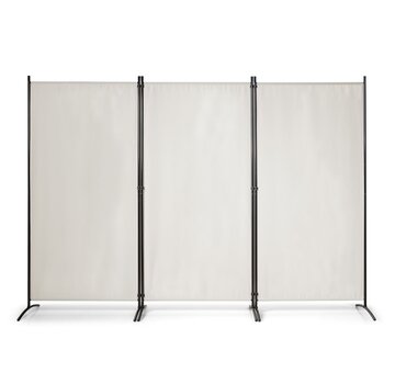Coast Coast 3 Panels Room Divider - Pliable - 260 x 183 cm - Blanc - Polyester/Acier