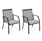 Coast Coast set de 2 chaises de terrasse - Gris - Métal/Stuff - 66 x 61 x 90 cm