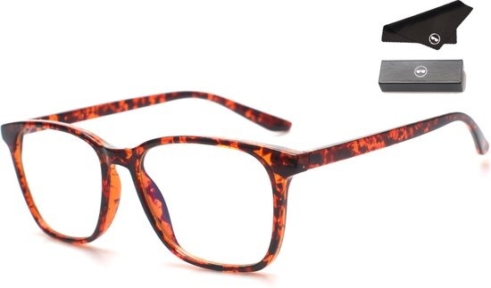 LC Eyewear Lunettes d'ordinateur - Lunettes à lumière bleue - Lunettes à lumière bleue - Lunettes d'affichage - Unisexe - Léopard - Rétro