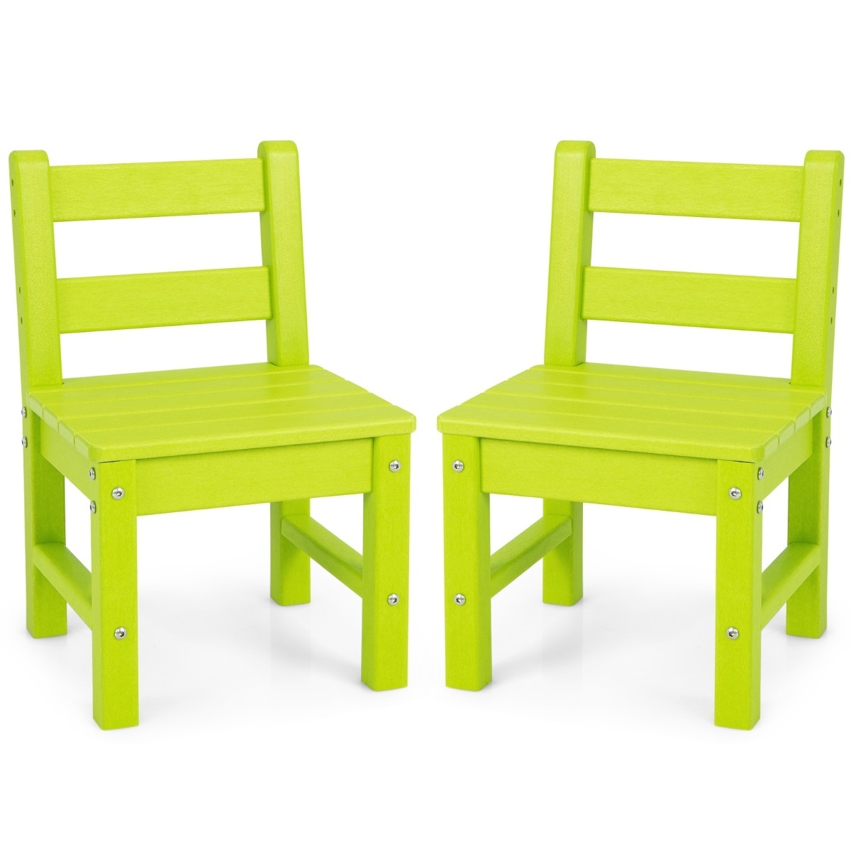 Coast 2 chaises hautes pour l'intérieur et l'extérieur chaise résistante à l'eau pour les tout-petits Vert