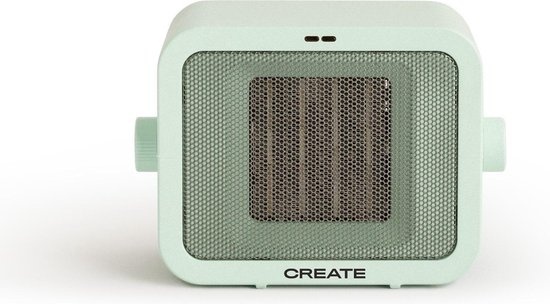 CREATE WARM BOX - Chauffage d'appoint en céramique 1500 W - Auto-régulé - Vert Pastel