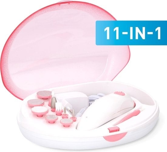Set de manucure et pédicure Grundig - rechargeable - avec 11 accessoires - De beaux ongles, des pieds doux