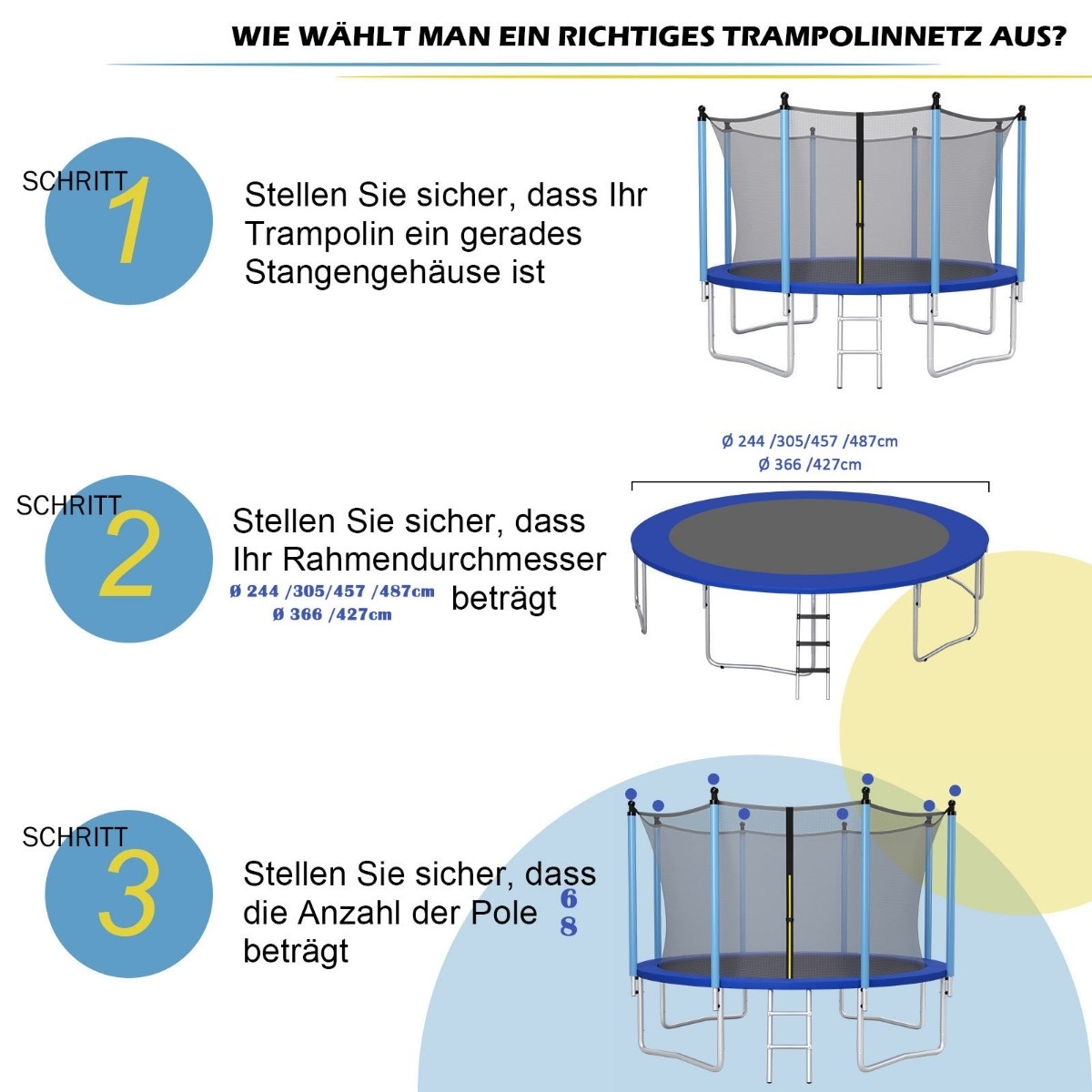 Coast Ø427 cm filet de sécurité pour trampoline de jardin noir