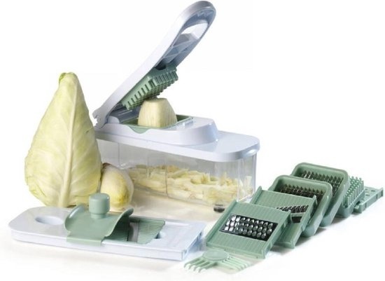 Blokker Multicutter - Set de 14 - acier inoxydable - Vert/Blanc
