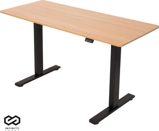 Infinity Goods Bureau assis-debout - électrique réglable en hauteur - 120 x 60 CM - marron