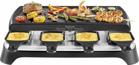 Tefal Gourmet Set - RE4598 - 8 Raclette - 1350W - 55.3 x 32cm - Inc. 8 poêles