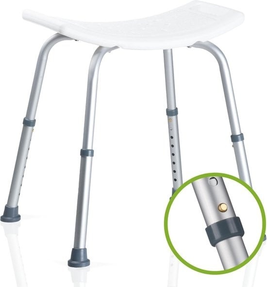 Vivamore Shower Stool - Chaise de douche antidérapante - Hauteur réglable - Max. 150 kilos