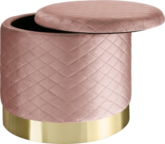 Tectake - Tabouret Coco rose - 403981