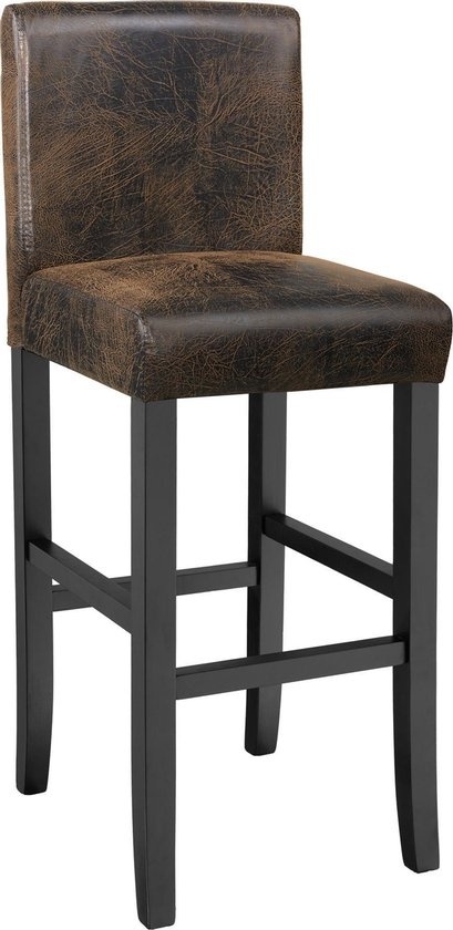 Tectake - Tabouret de bar en simili cuir marron vieilli - 403583