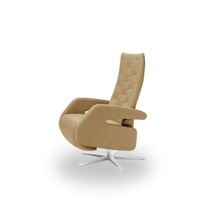 Chaise longue Metro Lane - Cuir - Moutarde