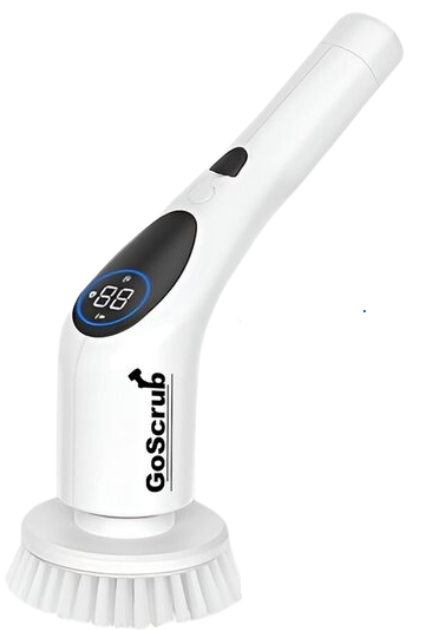 GoScrub® Cleaning King V2 - Brosse de nettoyage électrique - Brosse à récurer électrique - pour la salle de bain ou la cuisine - Brosse à récurer avec manche - 9 accessoires