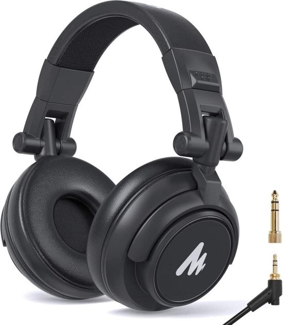 Maono MH601 DJ Headphones with wire - Studio Headphones - Over Ear - Headphones - Black
