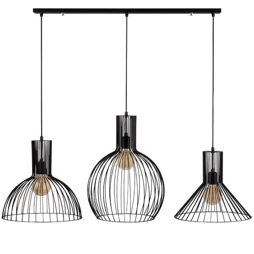 Akram 3 lampes suspendues 3 lampes - Noir