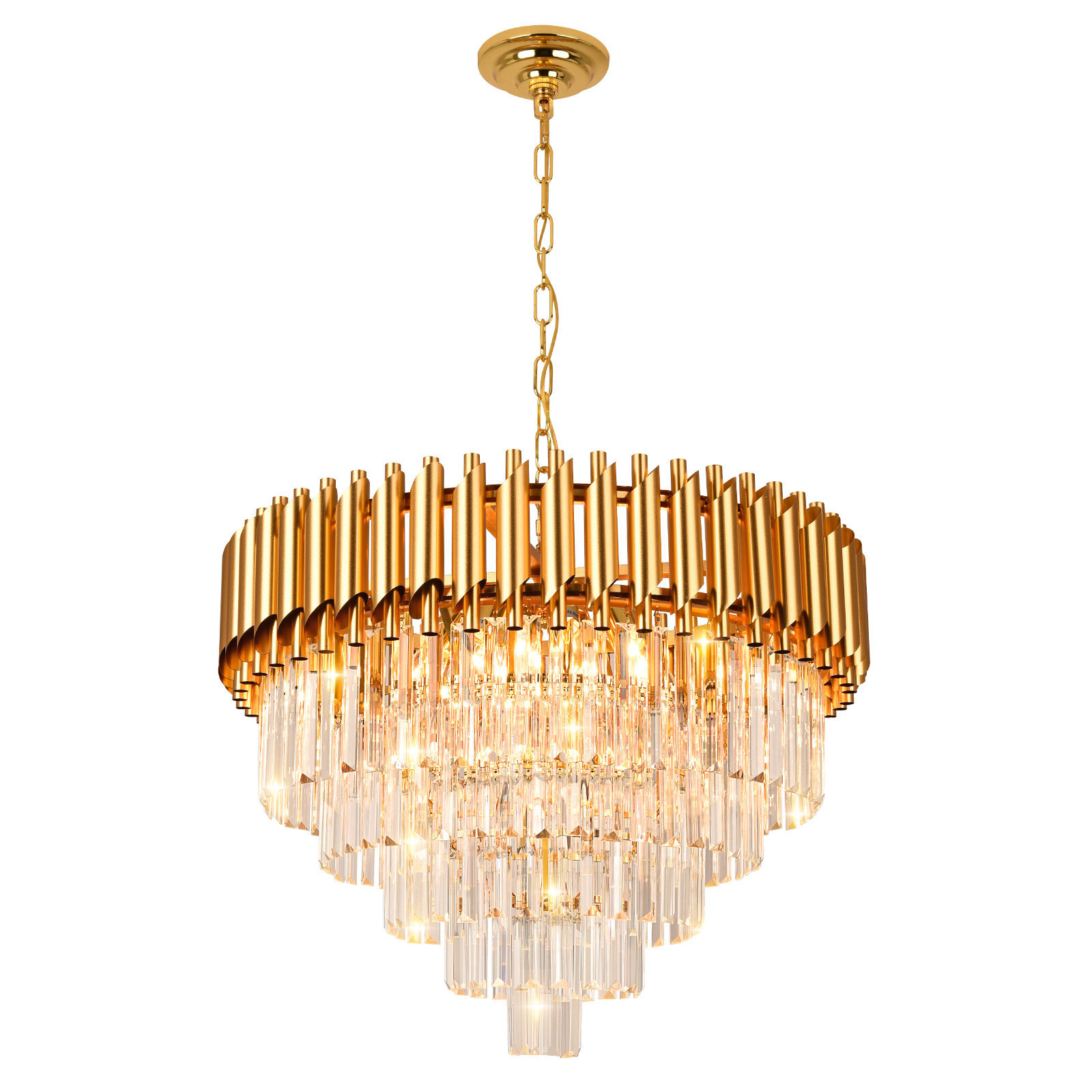 Canora Chandelier gris - 8 Lumières - Or - 60 x 60 x 40 cm