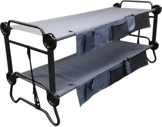 NordFalk camping lit superposé 164x87 cm pour enfants - Lit de camp pour 2 personnes - Lit de camping - Entièrement pliable