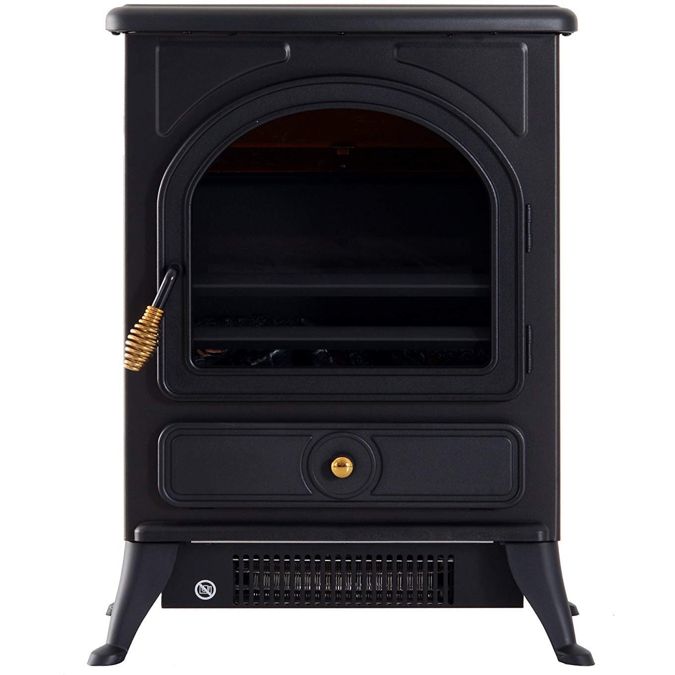 HOMdotCOM Poêle à Bois Électrique avec Effet Flamme et LED - 41,5x28x54 cm