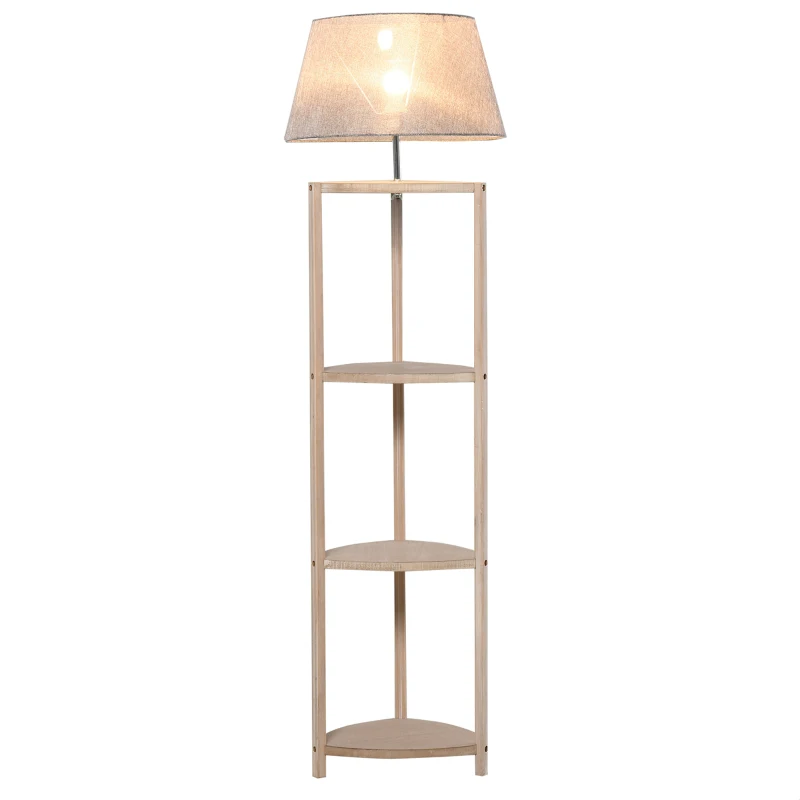 HOMCOM Lampadaire - 46x46x158,5 cm - Gris