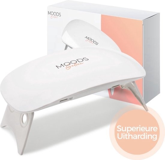 Moods Gellac - Lampe compacte pour ongles - Lampe UV pour ongles en gel - Mini sèche-ongles - Facile à transporter - Blanc