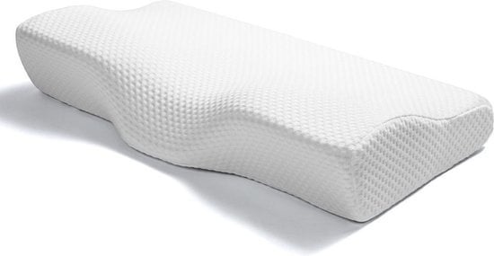 Fuegobird Oreiller papillon en mousse à mémoire de forme contre les douleurs cervicales - Oreiller ergonomique orthopédique - pour la tête, le cou et les épaules - Oreillers de chambre - Oreiller de sommeil - Mousse à mémoire de forme - Soutien optimal -