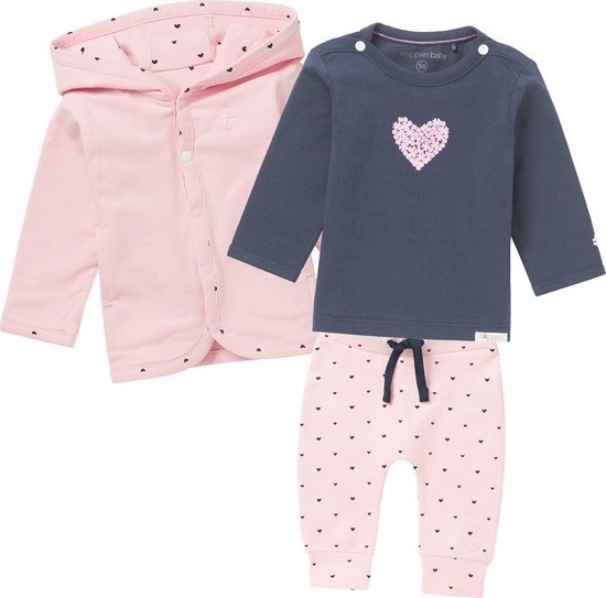 Ensemble de vêtements Noppies 3 pièces Rose clair Taille 56