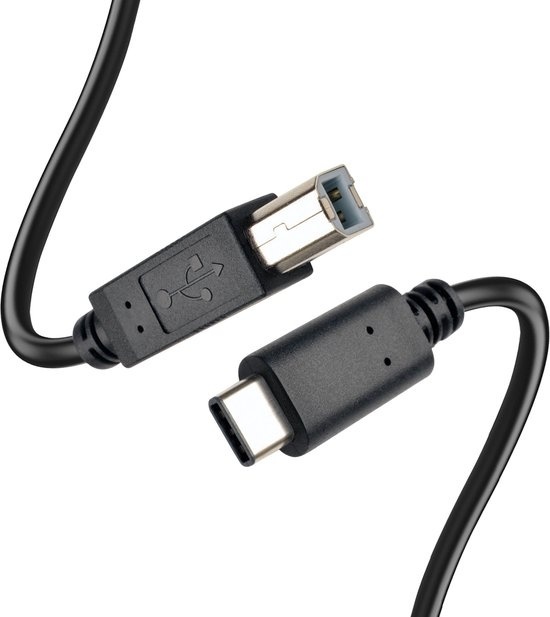 Garpex® USB C to USB B Printer Cable - Imprimante Scanner - USB 2.0 High Speed - 1.8 Meter