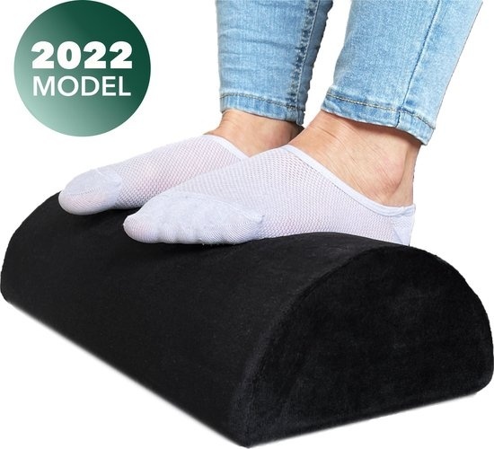 Repose-pieds Desk BS® - Repose-pieds ergonomique réglable - Assise active contre le mal de dos - Housse lavable - Sac de rangement de luxe inclus