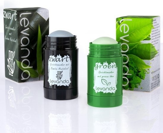 Levanda set de masque nettoyant et soignant avec masque au thé vert et masque d'argile au charbon de bambou Nettoyant pour le visage - masque anti-points noirs - bâton de masque au thé vert bâton vert masque d'argile masque d'argile masque d'argile cadeau