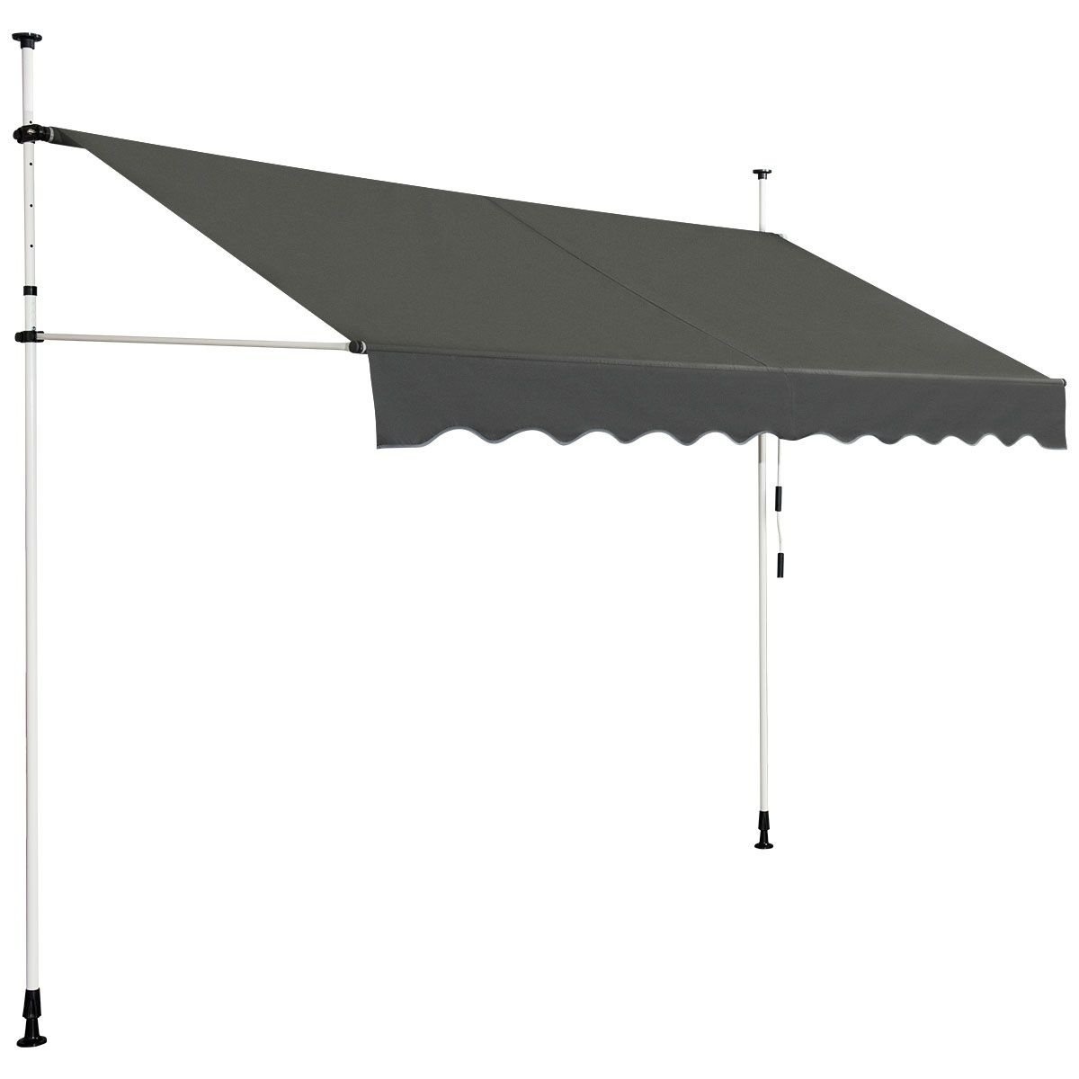 Coast Store télescopique Protection solaire Store étanche réglable en hauteur 300 x 120 cm Gris