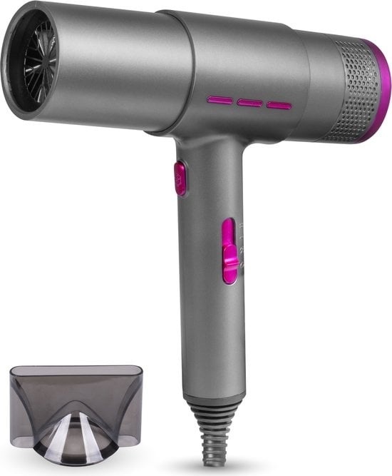 Nuvance - Sèche-cheveux avec 3 souffles - Comprend un accessoire et un support pour l'air froid - Sèche-cheveux ionique - Sèche-cheveux pour les boucles - Sèche-cheveux de voyage - Sèche-cheveux