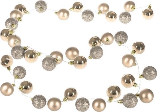 Boules de Noël Casaria - 40 LED - Champagne - 2 mètres