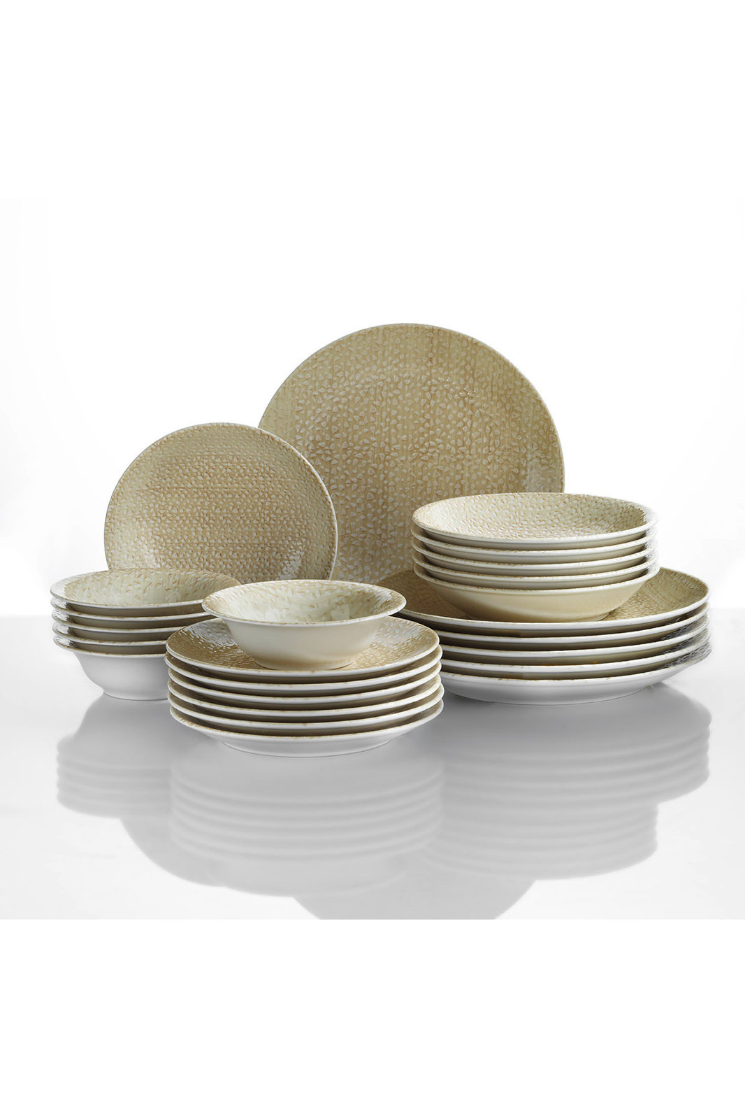 Service de vaisselle Rosalind Wheeler - 24 pièces - Porcelaine - Lavable au lave-vaisselle