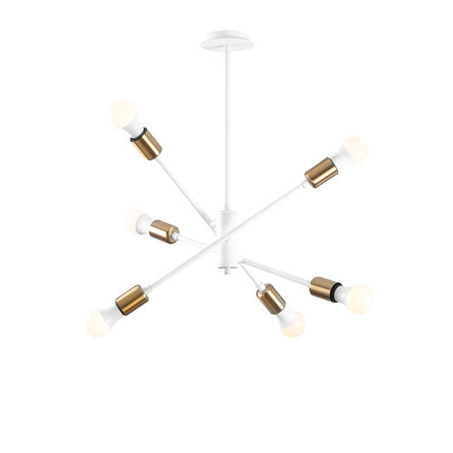 Belz 6-Light Unique / Statement Ceiling Lamp Vintage Chandelier