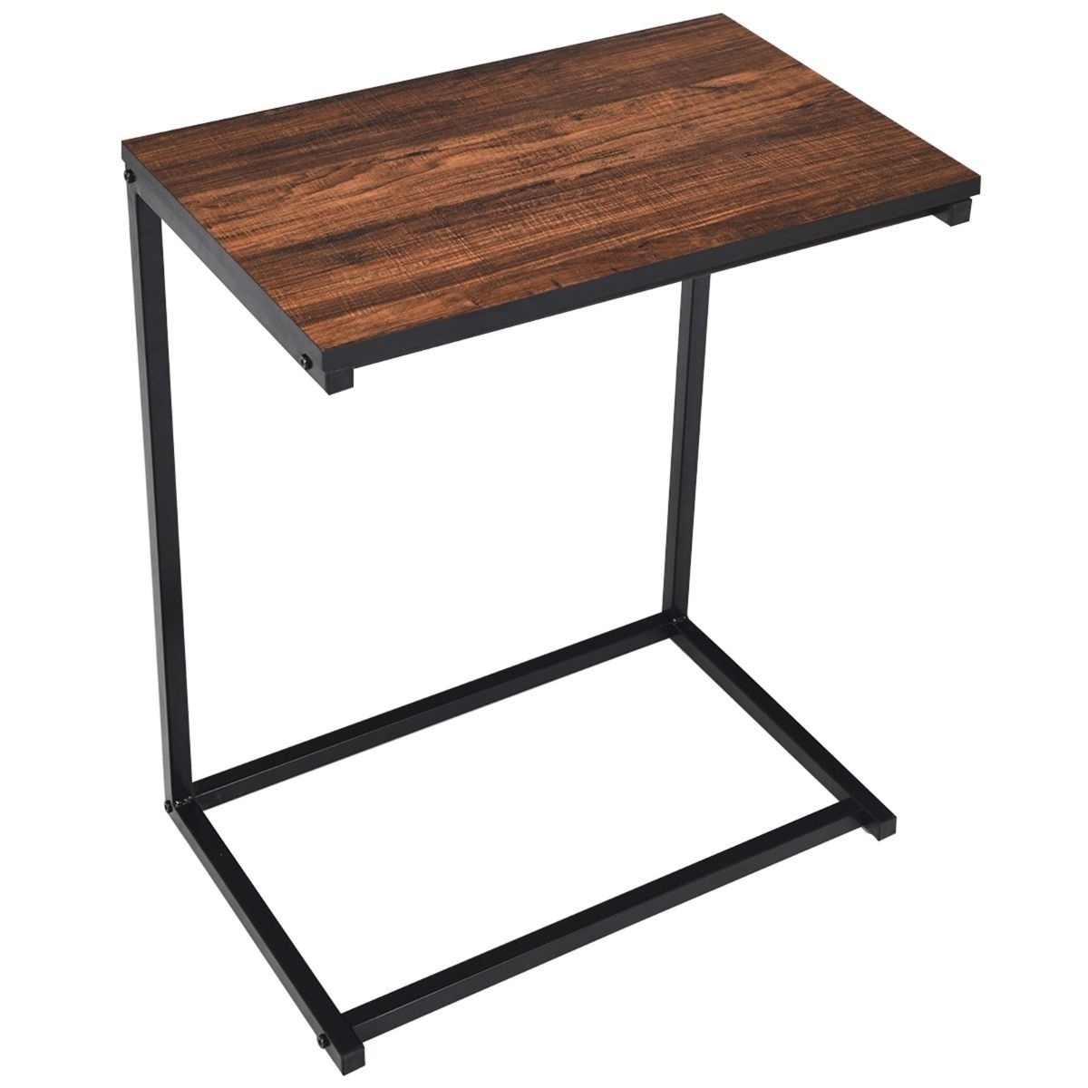 Coast Side Table - Table pour ordinateur portable - 55 x 35 x 65 cm - Marron / Noir