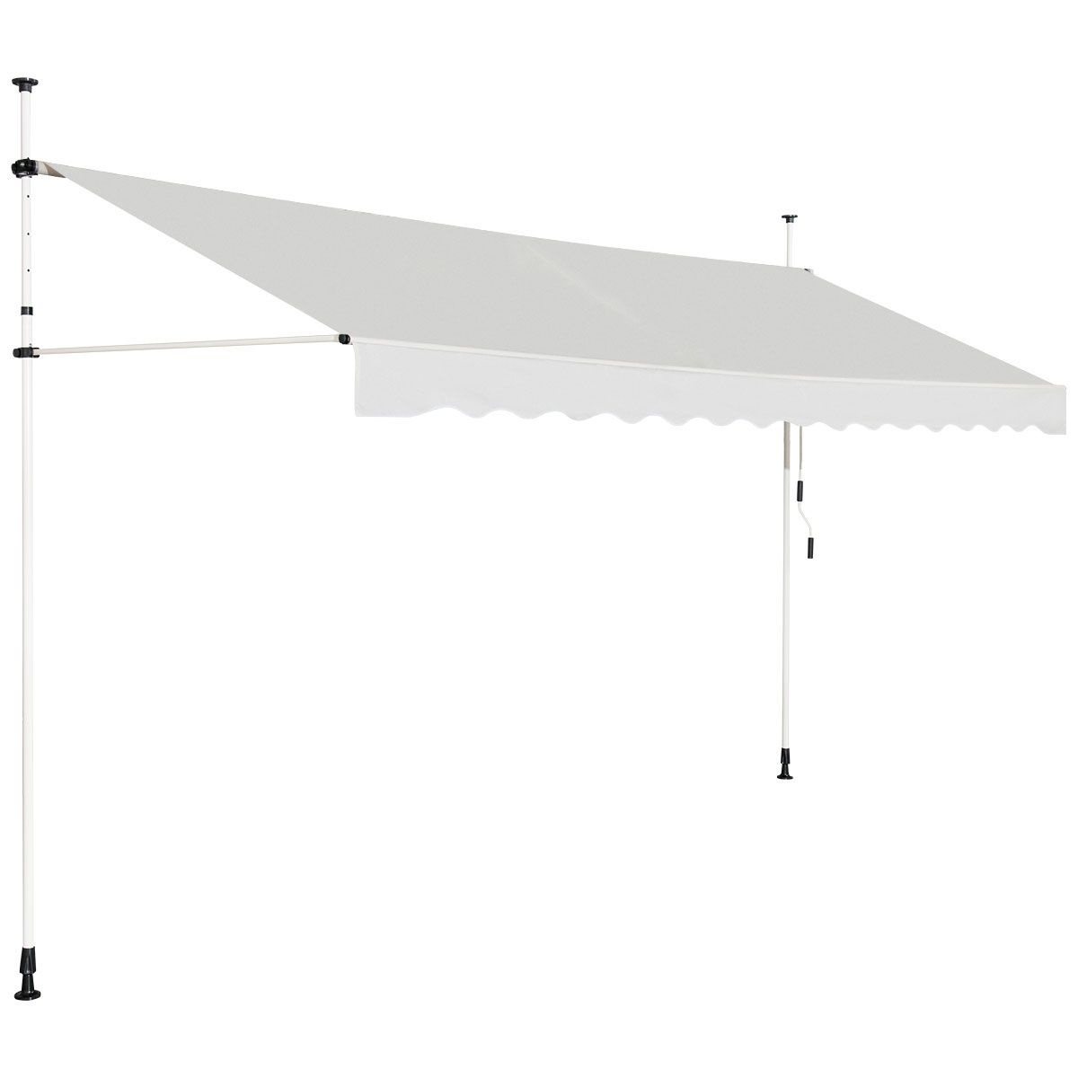 Parasol extensible Coast - Imperméable et résistant aux UV - Réglable - 395 cm - Beige