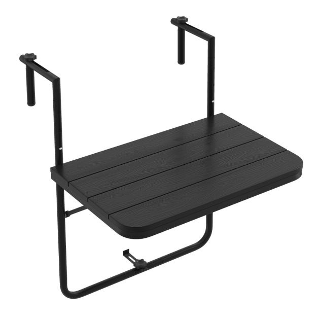 Table de balcon côtière à suspendre Hamac de balcon pliable Table à suspendre pour balcons 60 x 40 cm Anthracite