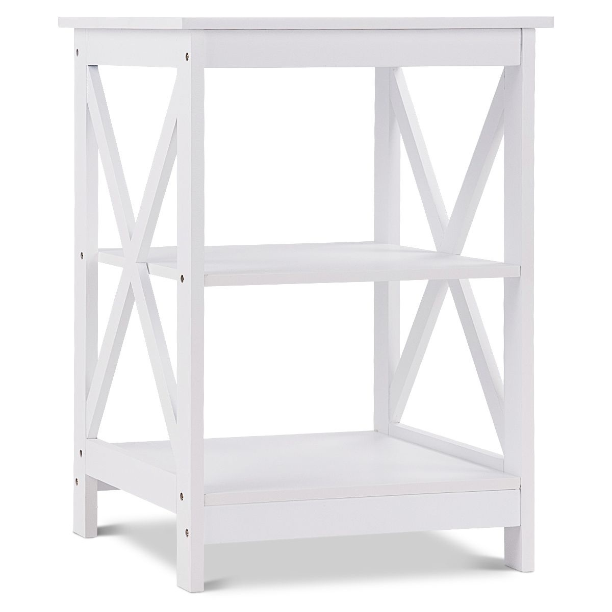 Coast 2 pack Table de nuit - 3 niveaux - 40 x 40 x 61 cm - blanc