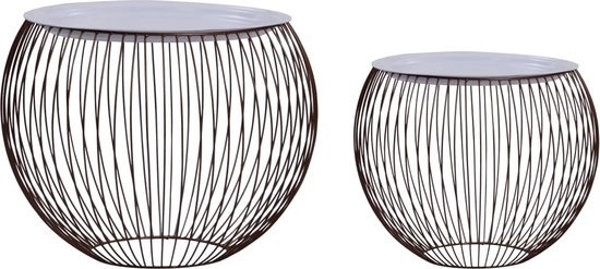 vidaXL - Tables basses - 2 - pcs - couleur or