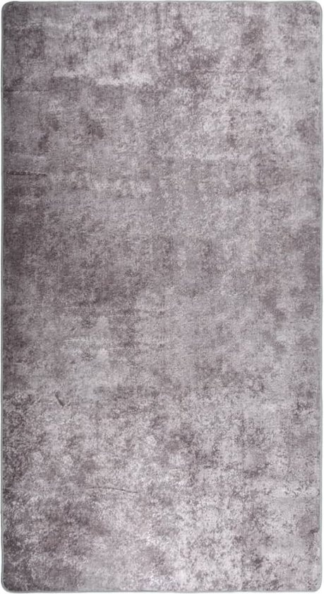 vidaXL - Tapis - lavable - antidérapant - 190x300 - cm - gris