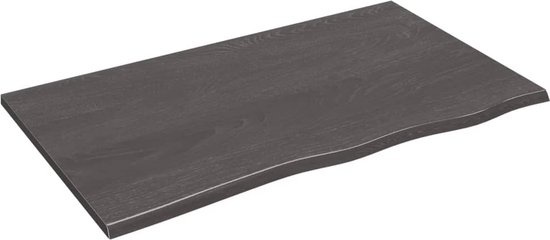 vidaXL - Etagère murale - 100x60x2 - cm - traité - massif - chêne - brun foncé