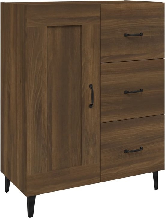 vidaXL - Buffet - 69.5x34x90 - cm - artisanal - bois - brun - couleur chêne
