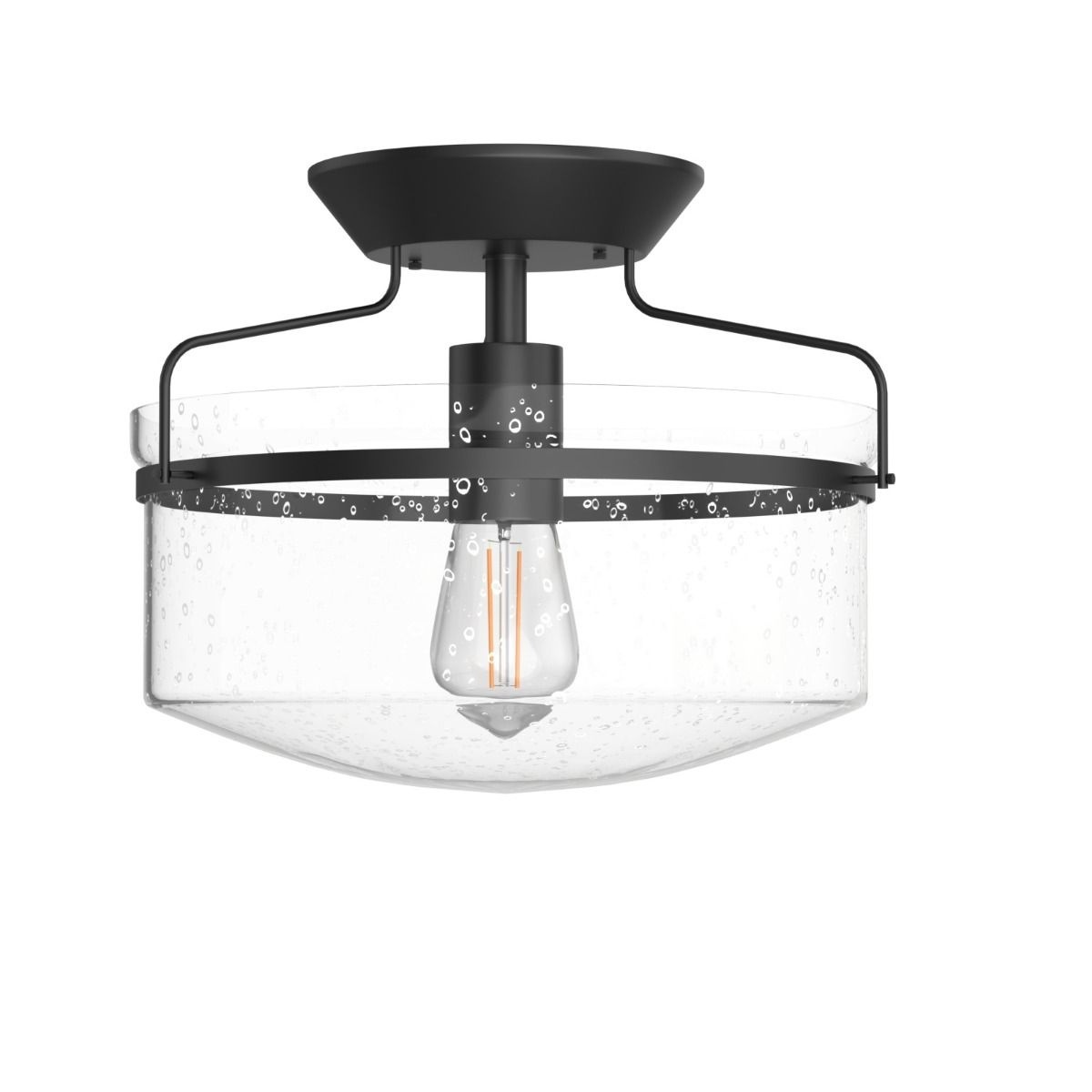 Plafonnier Coast - Structure métallique noire - Max 60W - 29,5 cm de diamètre