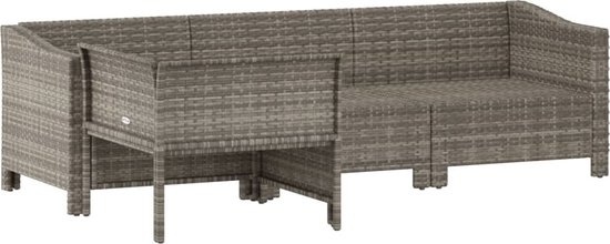 vidaXL - 4 pièces - Ensemble de salon - avec coussins - gris