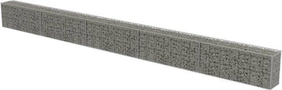 vidaXL - Mur de gabion avec couvercles - 600x30x50cm - galvanisé/acier