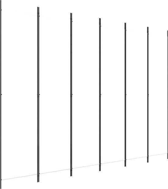vidaXL - paravent - avec - 6 - panneaux - 300x220 - cm - tissu - blanc