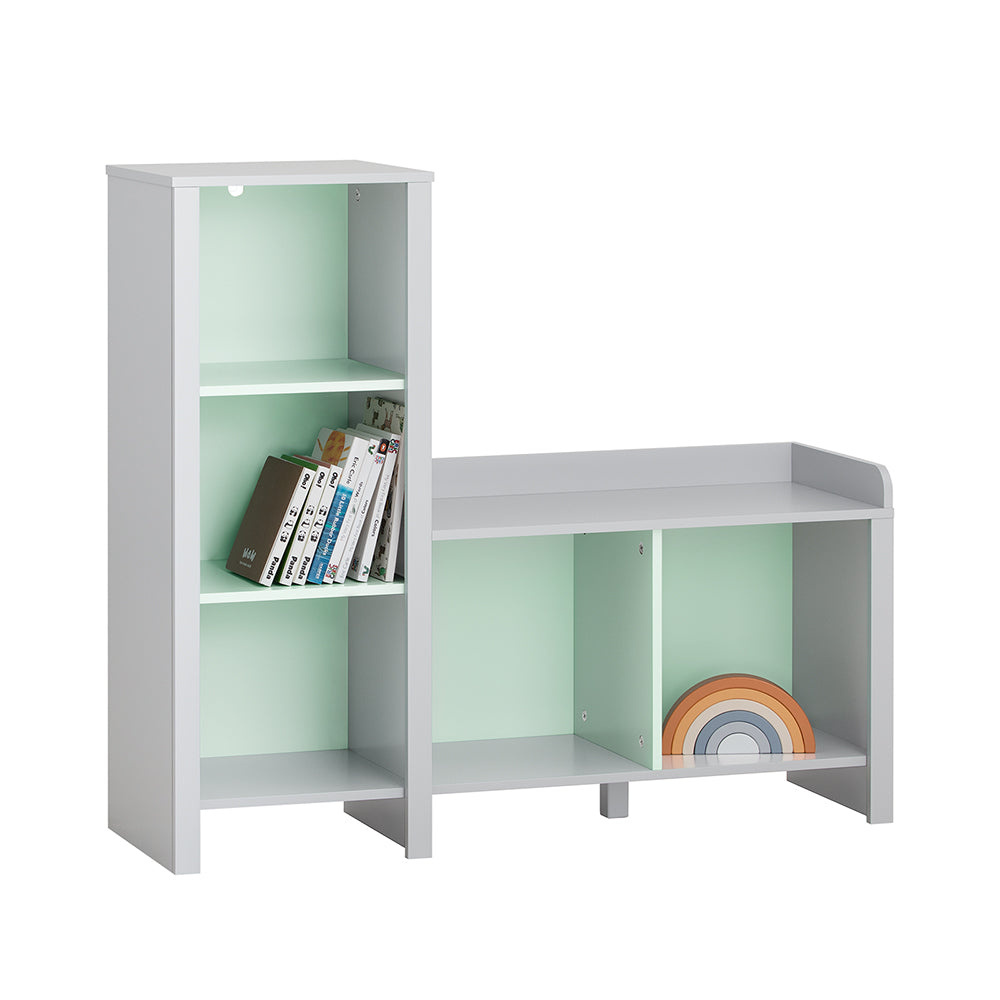 SoBuy KMB89-HG Armoire avec 5 compartiments ouverts - 90 x 30 x 82 cm - Teinte grise